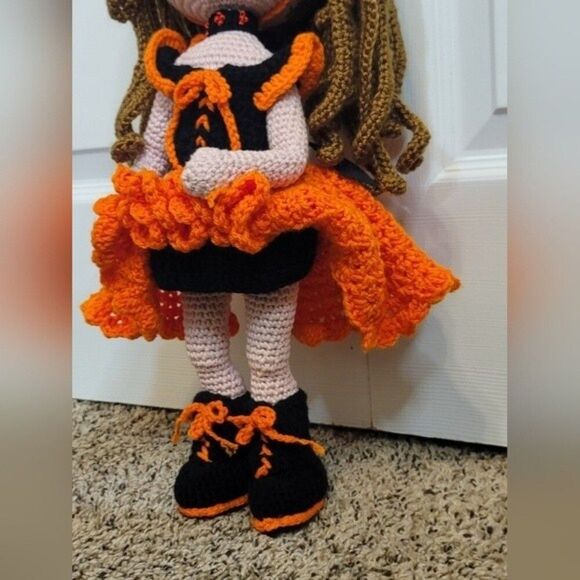 22" Halloween Witch Astrid Doll Crochet New Handmade - Picture 4 of 10